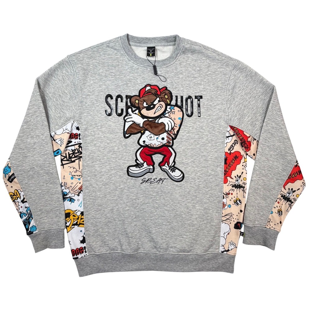 Screenshot Men's Hip Hop Urban Bear Comic Panel Fleece "Extra" Sweatshirt 3XL
